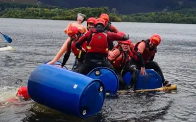 Raft building days in Cumbria and The Lake District