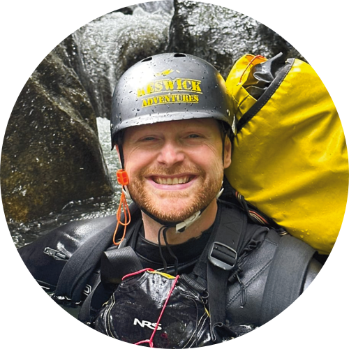 Pete Harvey in the ghyll