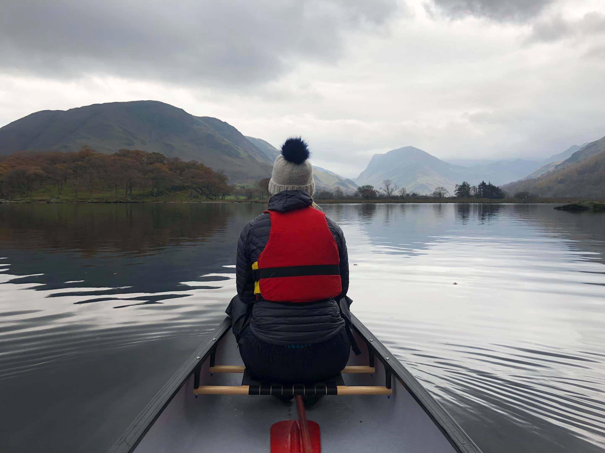 Canoeing on Crummock Water in the Lake District