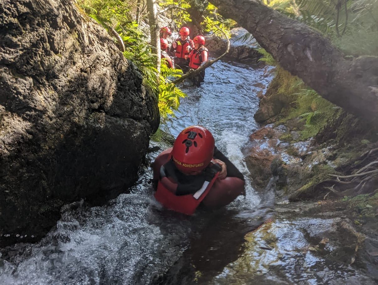 Ghyll Scrambling Rock Slide